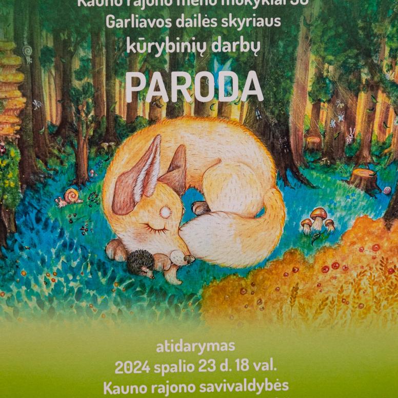 Dailės darbų paroda Garliavoje